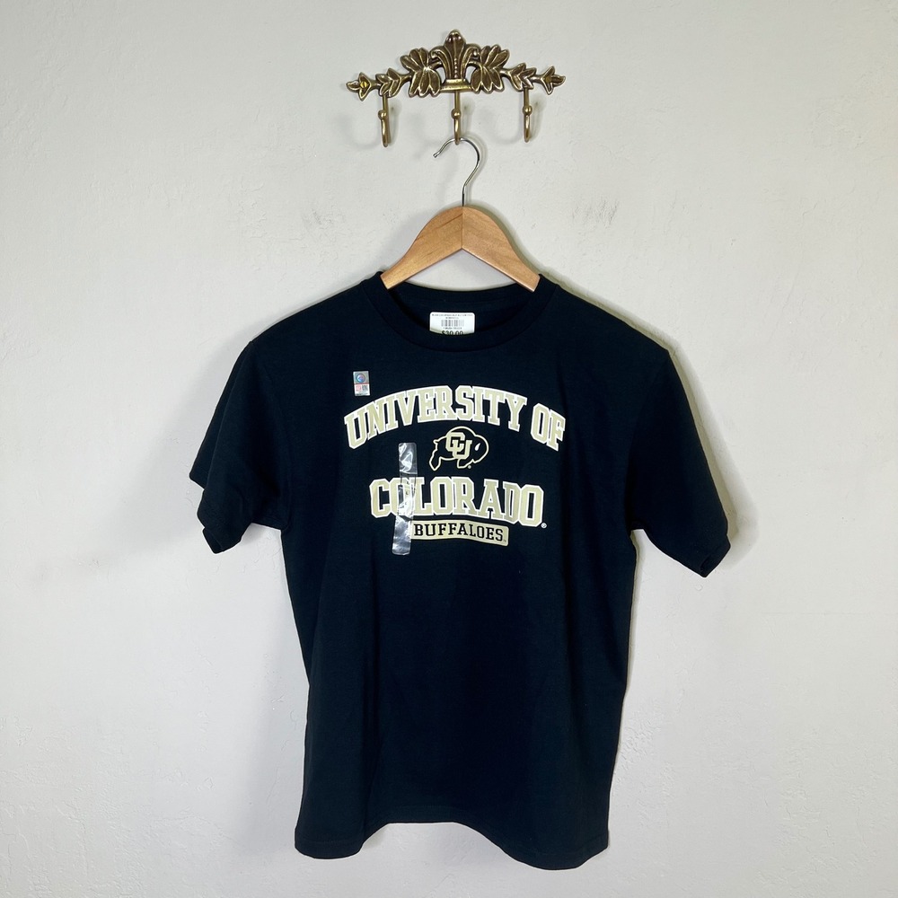 University of Colorado Buffaloes T-Shirt Youth Size Large Black NEW NCAA Tee